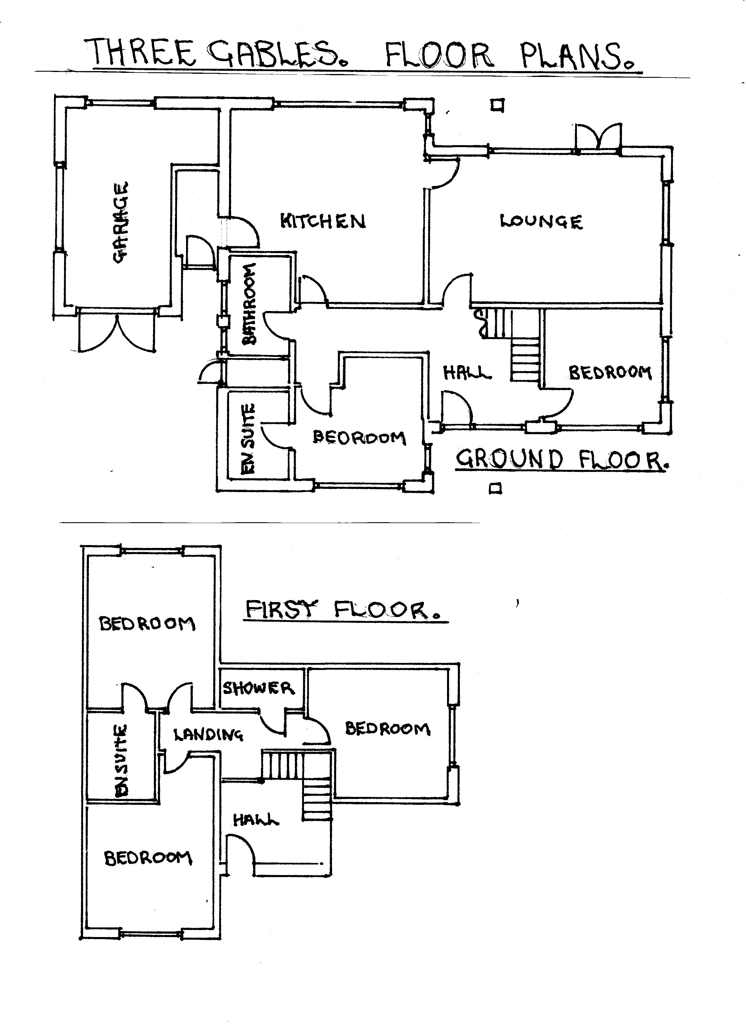 Floor plan Three Gables